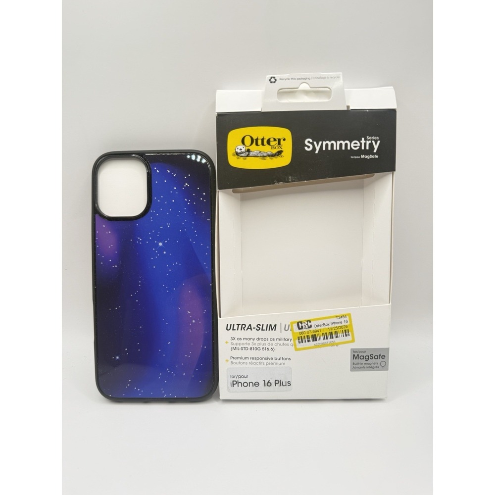 OtterBox Symmetry Series MagSafe Case iPhone 16 Plus Purple Galaxy Stars